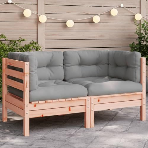 RAUGAJ Möbel Home Tools Gartensofa Ecke mit Kissen Massivholz Douglas