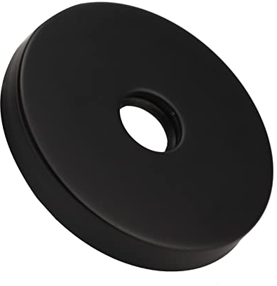 Grande flangia per braccio doccia, in acciaio inox 304, piastra rosetta per tubo G1/2 pollici a casa (nero)