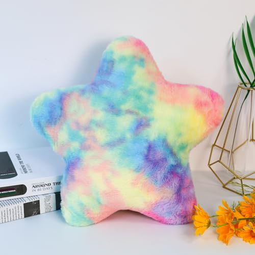 Herfair Kuschelkissen Kinder Sternkissen Kawaii Sternform Zierkissen Sofakissen Plüsch Kissen Aesthetic Dekokissen für Kinderzimmer Schlafzimmer Deko (B,40 cm)
