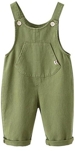 Runstarshow Toddler Baby Boys Girls Overalls Kids Cotton Dungarees with Pockets Baby Bib Pants Outdoor Playsuit Summer Sleeveless Jumpsuit for 6 Months - 6 Years