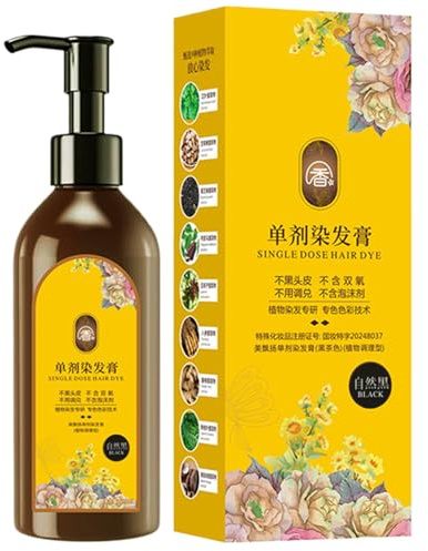 Tinta Capelli per Donna - A Base Di Estratti Vegetali Non Aggressiva - Crema Coprigrigio A Base Vegetale In Tre Tonalità Classiche Per Uomo e Donna