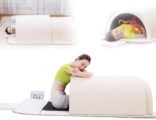 ZenSeFarin Portable Professional Far Infrared Home Sauna Dome 360 Degree Complete Coverage Personal Sauna Capsule with Pillows,Personal Lightweight Sauna for Relaxation & Wellness White