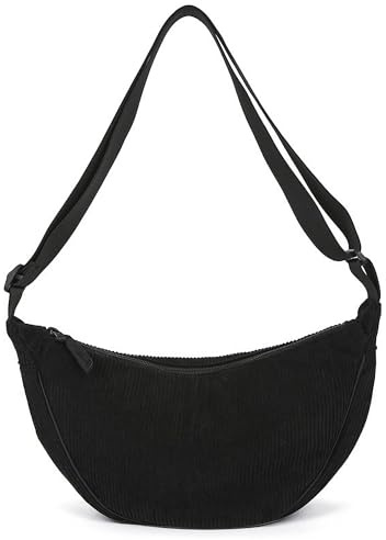 YUESIKJ Damen Cord Crossbody Bag, Dunkelorange, Braun, Weiß, Olivgrün, Schwarz albmond Tasche Cord Umhängetasche, für jeden Anlass