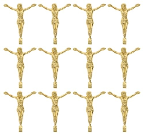 Gadpiparty 20 Pezzi Ciondoli Crocifisso in Lega di Zinco Figura di Gesù, Decorazione per Battesimo e Gioielli Religiosi, Pendenti Croci per Collane Galvanizzazione Resistente per Uso