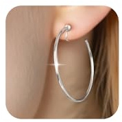 Lotus Karen Ensemble de boucles d'oreilles créoles pour femmes Boucles d'oreilles pour cartilage Ensemble de boucles d'oreilles à clip Bijoux Cadeaux d'anniversaire et de Noël