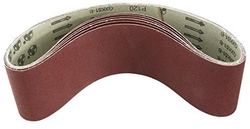 Sourcingmap 4-Inch x 36-Inch Aluminum Oxide Sanding Belt 120 Grits Sandpaper Lapped Joint for Belt Sander 6pcs