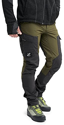 RevolutionRace RVRC GP Pants, Pantaloni da Uomo, durevoli per Trekking e Altre attività all'Aria Aperta, Dark Olive, XXL