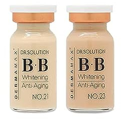DERMAMAX Color Serum för mikroneedling | 2 stycken BB-serum ampullset nyans nr 21 & 23 | Användning med Dermapen, Dermaroller eller MTS