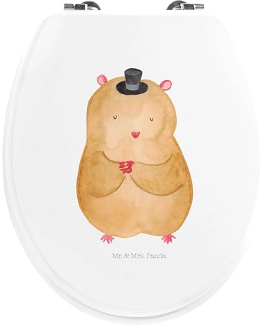 Mr. & Mrs. Panda Motiv WC Sitz Hamster Hut - Geschenk, Tiermotive, Toilette, Zwerghamster, Magier, Klodeckel, lustige Sprüche, Gute Laune, Zylinder,