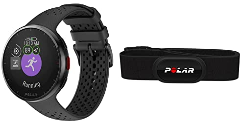 Polar Pacer Pro - Professionelle GPS-Laufuhr - ultraleichtes Design mit griffigen Tasten - Neues Trainingsprogramm & Erholungsfunktionen - Pulsmesser & H10 Herzfrequenz-Sensor, Orange, M-XXL