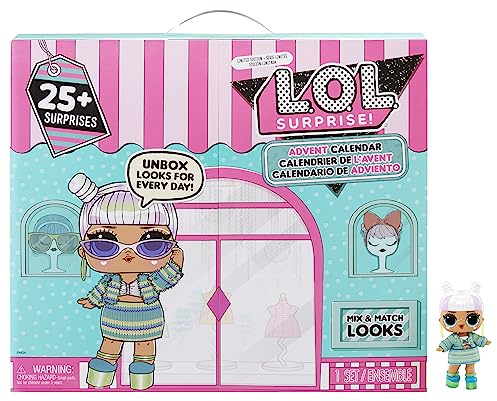 L.O.L. Surprise Advent Calendar 2023 with Limited Edition Doll and 24 Surprises - MAKEOVER BABE 2.0 - Mix and Match Outfits, Shoes, and Accessories - Great Gift Idea for Girls Age 4+
