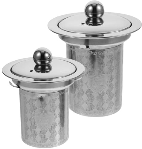 HEMOTON 2st Teekanne Werkzeug Zum Abseihen Von Tee Teetassenfilter Tee Filterkugel Extra Feines Tee-ei Tee-ei-korb Filtersieb Loser Tee Steiler Teesieb Metall Rostfreier Stahl Tee Set