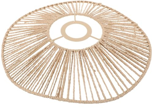 PRETYZOOM Retro Lampshade Small Lampshade for E27 Socket Ceiling Lamp Woven Rattan Light Shade Cover Indoor Light Cover for Pendant Chandelier Wall Lamp Home Decor