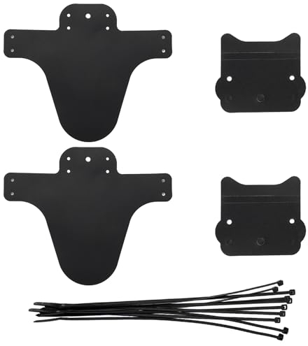 JTMKYO 2 juegos de guardabarros de bicicleta negro, guardabarros de bicicleta de montaña, guardabarros delantero y trasero, delantero y trasero, guardabarros compatibles con la mayoría de bicicletas