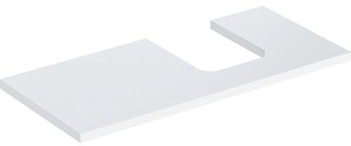 Keramag Geberit ONE Waschtischplatte, Ausschnitt rechts, für Aufsatzwaschtisch Schalenform, 105x3x47cm, 505.314.00.; Farbe: weiß lackiert hochglänzend