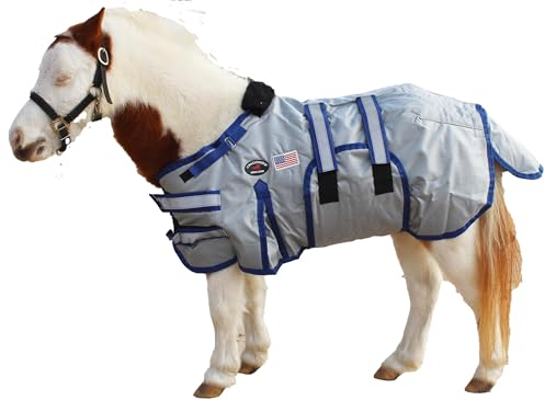 CHALLENGER Winterdecke 519TS03RB 1680D Miniatur-Entwöhnung, Esel, Pony, Pferd, Fohlen, Winterdecke, Größe 48–54 (XL)