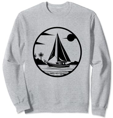 Segeln Skizze Kapitän Segelschiff Sweatshirt