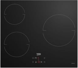 Table de cuisson vitrocéramique - BEKO - 3 foyers - 60 cm - HIC63400