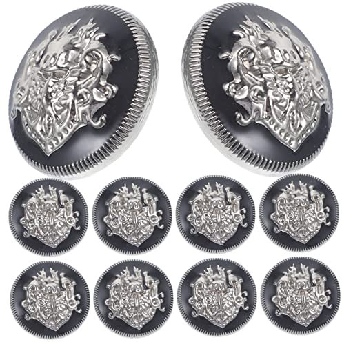 IWOWHERO 10stücke Vintage Metallknöpfe Rund Mit Löchern Zum Annähen Klassische Zierknöpfe Für Jacken Mäntel Anzüge Und Diy Kleidung Reparatur