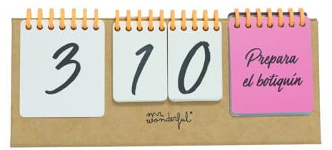 Mr. Wonderful - Calendario de cuenta atrás para tu viaje soñado - Calendario para llevar la cuenta atrás - Formato del clásico calendario perpetuo