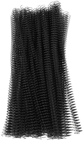 Mavaol 100er-Pack Spiralbindespulen mit 4:1-Teilung, 12,7 mm, für 90 Blatt Dokumente im Letter-Format, 360°-Seitendrehung, kompatibel mit Bindemaschinen (Black)