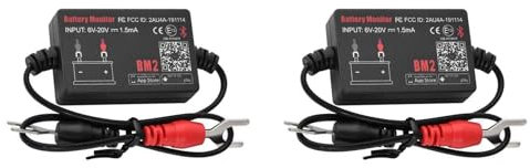 CENMEN 2X Testeur de Moniteur de Batterie BM2 Moniteur de Batterie 12V Bluetooth 4.0 Analyseur de Batterie de Voiture Test de DéMarrage de Charge Testeur de Tension