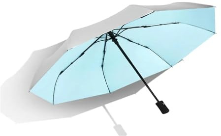 YYDPYZBD Regenschirm Uv-schutzschirm, Golfschirm Mit Titan Silber + Schwarz Doppel Anti-uv-Beschichtung-blau