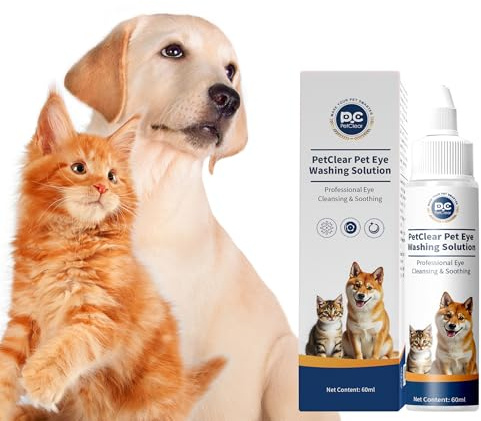 PCpetclear Augenreiniger für Haustiere | Entfernt Tränenflecken | 60ml Jumbo-Flasche