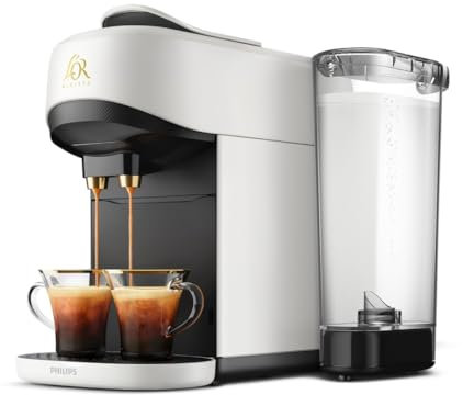 Philips L’OR BARISTA Absolu Capsule Coffee Machine – 19 Bar System, Dual Capsule Recognition, Enjoy Over Ice, Intensity Boost, XXL Capsules Compatible, Satin White (LM9512/00)