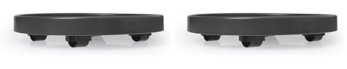 Artevasi Sottovaso con Ruote 40 cm, Grigio, Antracite (Confezione da 2)