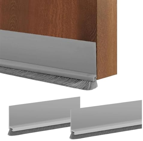 deegbbyi 2 Piezas Junta de Cepillo, 100cm Burlete para Puertas | Junta Autoadhesiva para Puertas, Tira de Sellado Ajustable Bloquea el Polvo el Frío Ruido para Portezuela Ventanas y Armarios