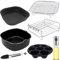 Accesorio para freidora de aire caliente, accesorios cuadrados de 21 cm, accesorios para COSORI Turboblaze 5,5L/6L/6,2L/6,4L,Philips Airfryer 6,2L/7,2, accesorios para AirFryer, accesorios de silicona