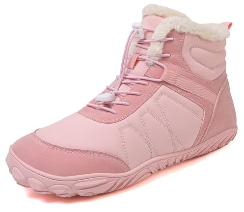 Generisk vinter kvinnor män barfotaskor vattentäta och halkfria barfotaskor stövlar barfotaskor sneakers, 8029 rosa, 37 EU