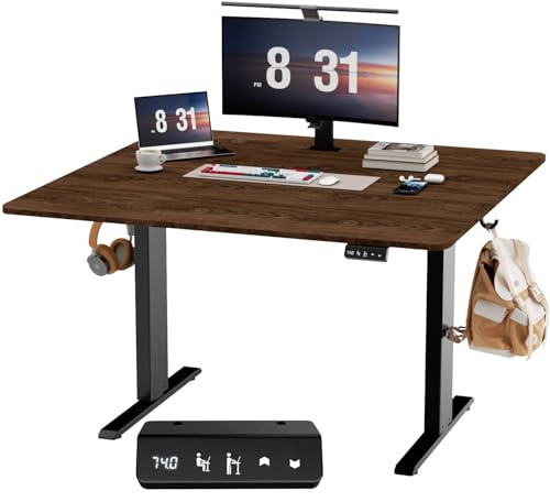 Raplink Escritorio Elevable Eléctrico, Mesa de Trabajo Ajustable en Altura, Mesa de Oficina en Casa con Tablero Ensamblado, 120 x 60 cm, para Trabajo, Redacción, Juegos
