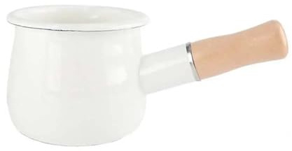 Pentolino Latte Induzione Small Enamel Kitchen Accessories For Gas Stove Induction Cooker Coffee Cooking Pot Milk Soup Cookware(White)