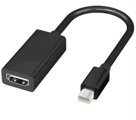 MGBI Mini Câble DisplayPort vers HDMI, Signal Audio Numérique Clair et Résolution Full HD, 24 cm, Noir