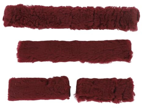 Yinhing Set di Coperture per Cavezza per Cavallo, Gancio in Morbido Peluche, Protezione per Capezzina, Copertura per Guancia, Traspirante, Caldo Comfort per l'allenamento e l'affluenza alle Urne