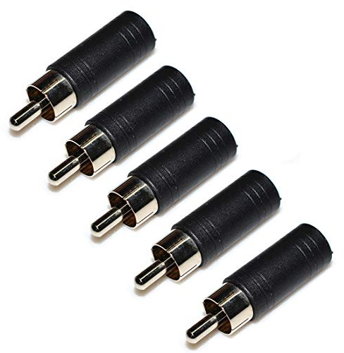 Oiyagai Lot de 5 Adaptateurs Audio Jack Mono 3,5mm Femelle vers RCA Mâle