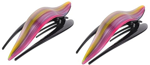 MAGICLULU Lot De 2 Grandes Pinces À Cheveux Plates En Acétate Français Pour Femmes Sans Plis Élégantes Et Confortables Pour Une Utilisation