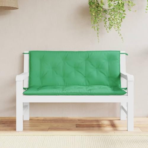 ShGaxin Gartenbank-Auflagen 2 STK. Grün 120x50x7 cm Oxford-Gewebe, Terrassenmöbel, Wetterfeste Bank, Outdoor Bank, Parkbank, Garten Banken, Deko Bank, Gartenmöbel - 361683
