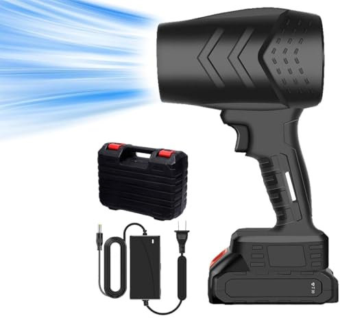 Seese Cordless Leaf Blower, Turbo Jet Blower Leaf Blower, Turbo Jet Blower, Cordless Turbo Super Power Air Duster, Car Dryer Air Blower, Handheld Portable Dust Cleaner with Battery and Charger