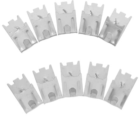 SEWOART 10pcs Stainless Steel Freezer Shelf Clips Fridge Freezer Shelf Support Hooks for Reliable Organization