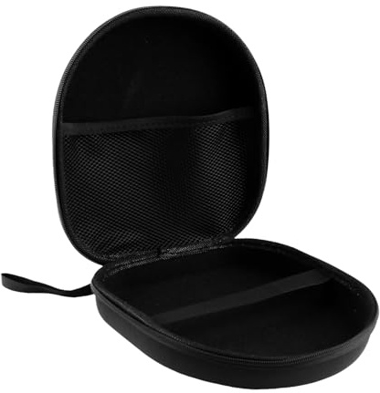 Wellrun Large Headphone Carrying Case,Universal Hard Shell Headset Storage Pouch,Portable Travel Bag for Over-Ear Headphones,Cable and Accessory Organisation(Black)