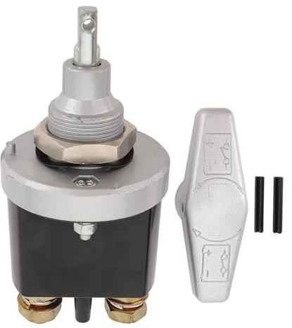 Battery Disconnect Switch 500A, 12v 24v Isolatorschalter mit Kupferklemmen für Wohnmobil und Yacht - Hohe Strombelastbarkeit, Einfacher Drehknopf, Zuverlässiger Batterieschalter