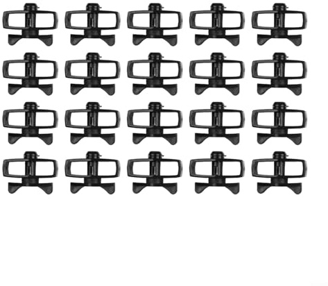 Tensor de valla de alambre con mango giratorio giratorio de una cara y control de engranajes para una malla de alambre eficaz y tensado de cuerda con construcción de plástico (negro)