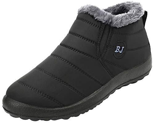 JOINFREE Men's Winter Snow Boots - Mens Snow Shoes, Slip On, Outdoor, Warm Ankle Boots