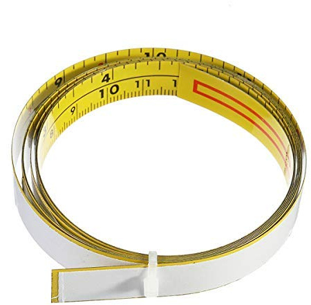 belupai 1M Self Adhesive Inch and Metric Ruler Miter Track Tape Measure Steel Miter Saw Scale for T-Track Router Table Band Saw Woodworking Tool