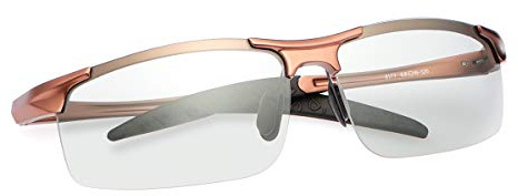 YIMI Herren Photochromatisch Sportbrille Polarisiert Rechteckig Sonnenbrille Al-Mg Metallrahmen Fahrer Anti Reflexbeschichtung 100% UVA UVB Schutz für Golf, Angeln, Autofahren, Outdoor