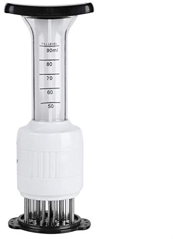 Injecteur de marinade de viande, outil de cuisine de cuisinier de seringue de saveur de steaks d'injecteur d'aiguille d'attendrisseur de marinade de viande