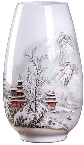 PAYNAN Jingdezhen Vase de fleurs vintage chinois traditionnel en céramique pour décoration d'intérieur
